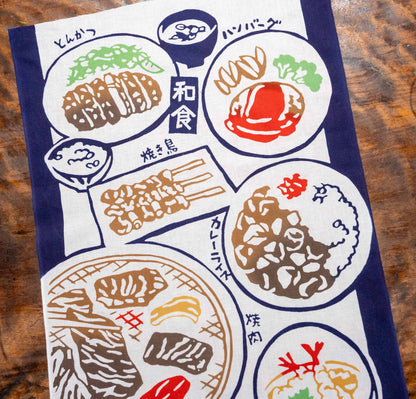 Popular Japanese Foods Hand Towel 手拭い